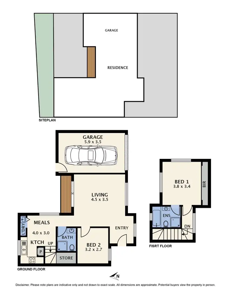 Floorplan of Homely townhouse listing, 2/24 Don Street, Reservoir VIC 3073