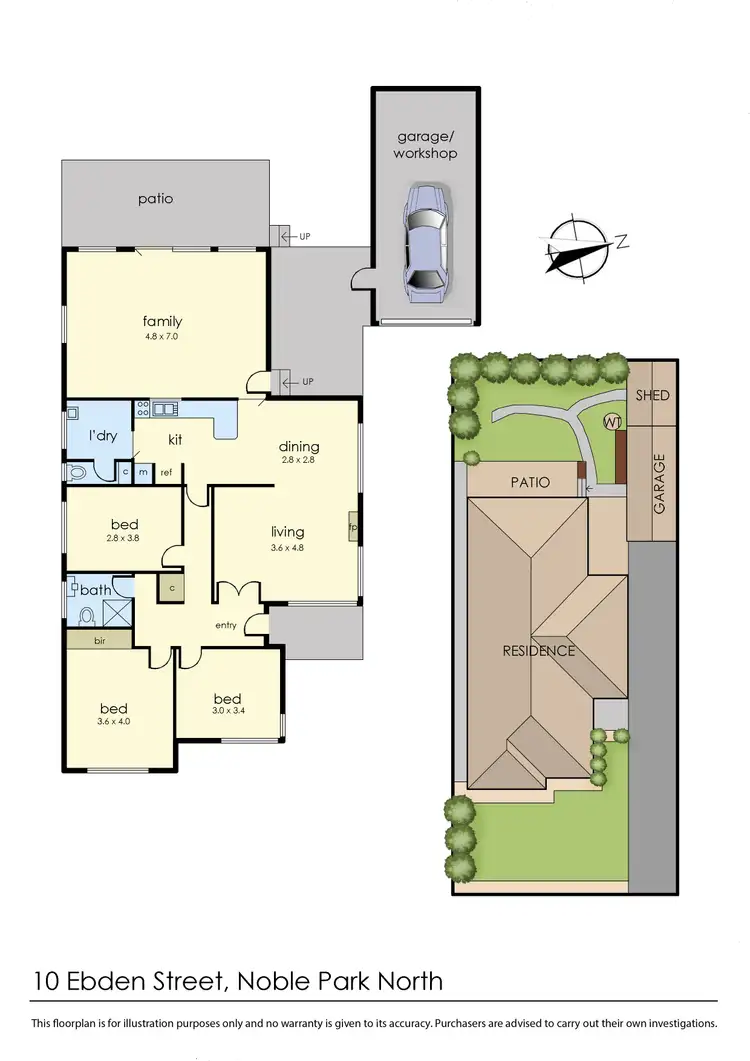 Floorplan of Homely house listing, 10 Ebden Street, Noble Park North VIC 3174