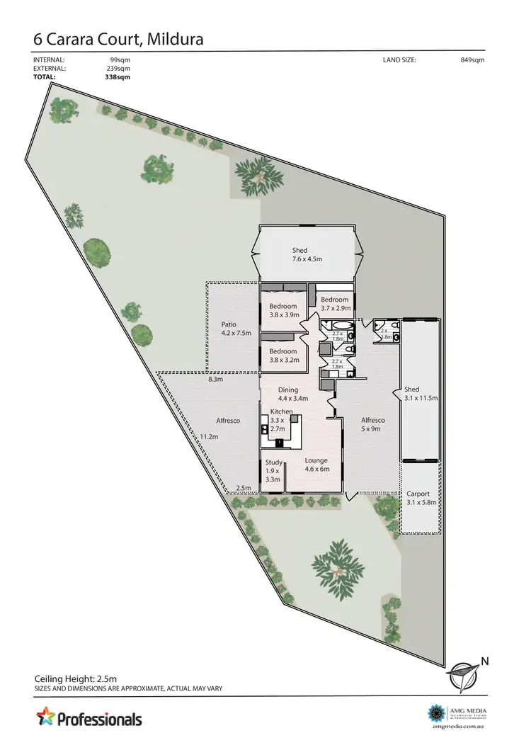 Floorplan of Homely house listing, 6 Carara Court, Mildura VIC 3500