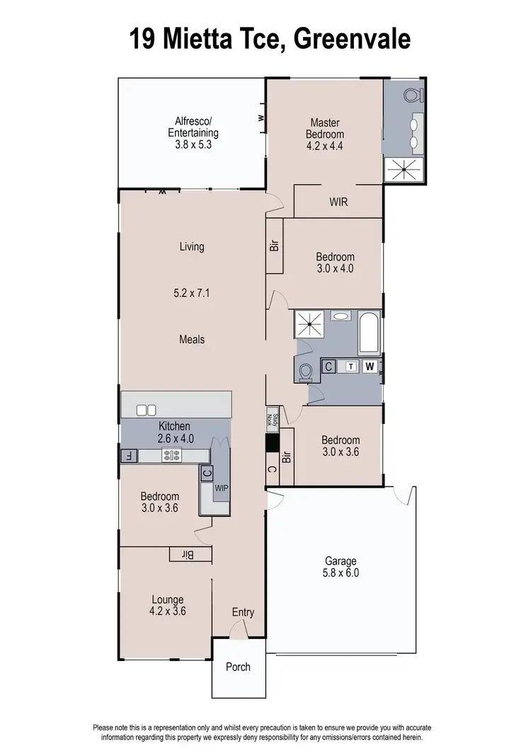 Floorplan of Homely house listing, 19 Mietta Terrace, Greenvale VIC 3059