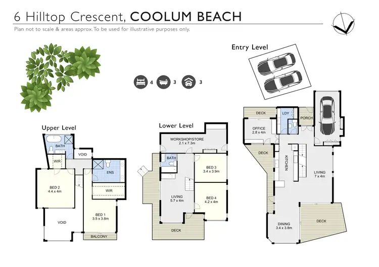Floorplan of Homely house listing, 6 Hilltop Crescent, Coolum Beach QLD 4573