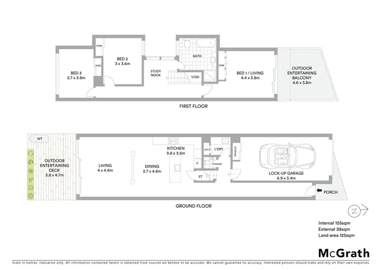Floorplan of Homely townhouse listing, 2/26 Emma Street, Seddon VIC 3011