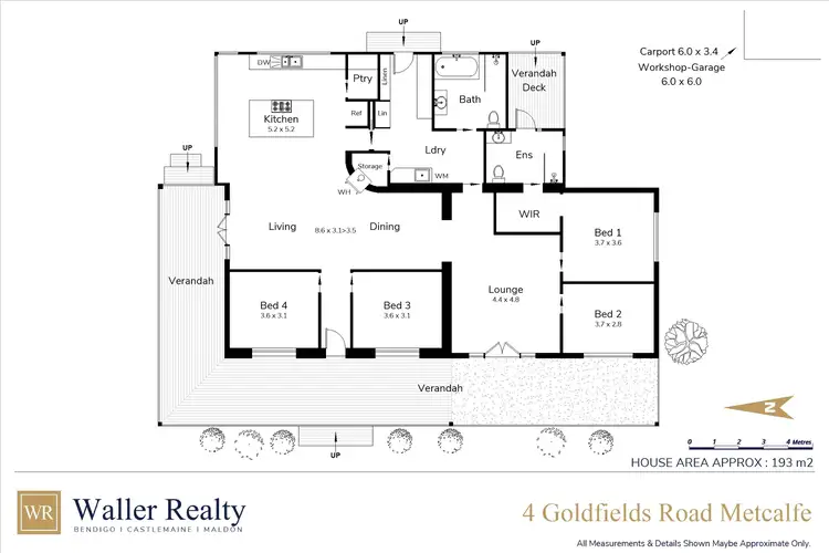 Floorplan of Homely house listing, 4 Goldfields Road, Metcalfe VIC 3448