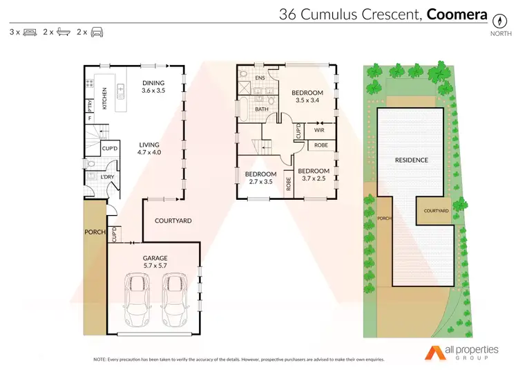 Floorplan of Homely house listing, 36 Cumulus Circuit, Coomera QLD 4209