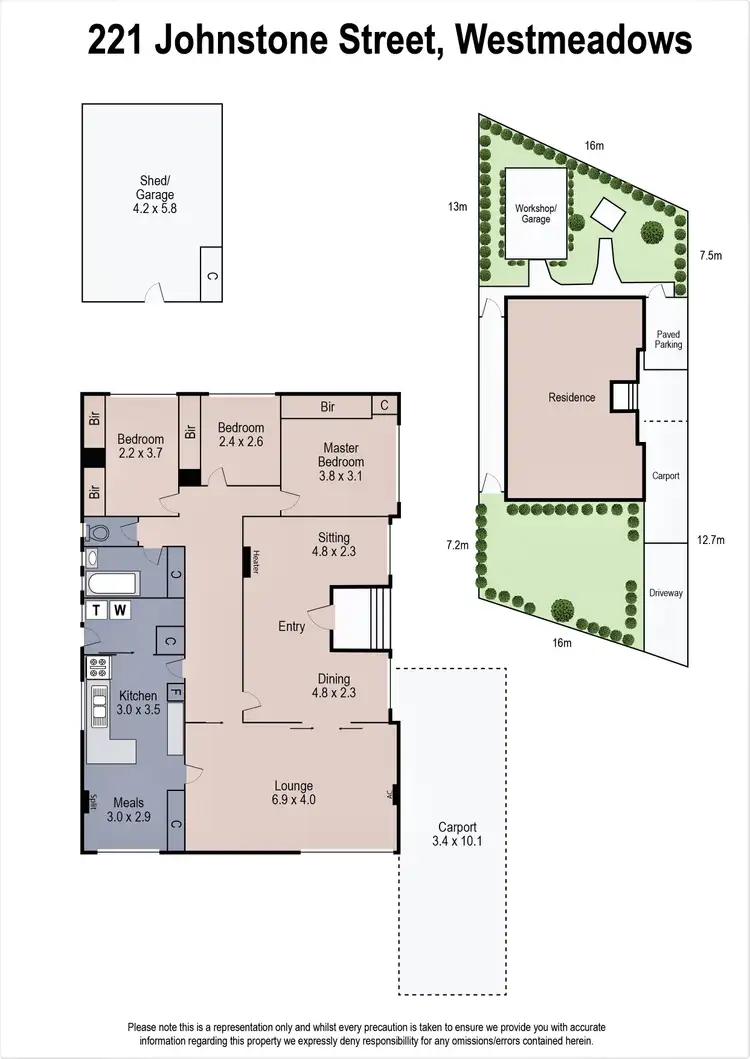 Floorplan of Homely house listing, 221 Johnstone Street, Westmeadows VIC 3049
