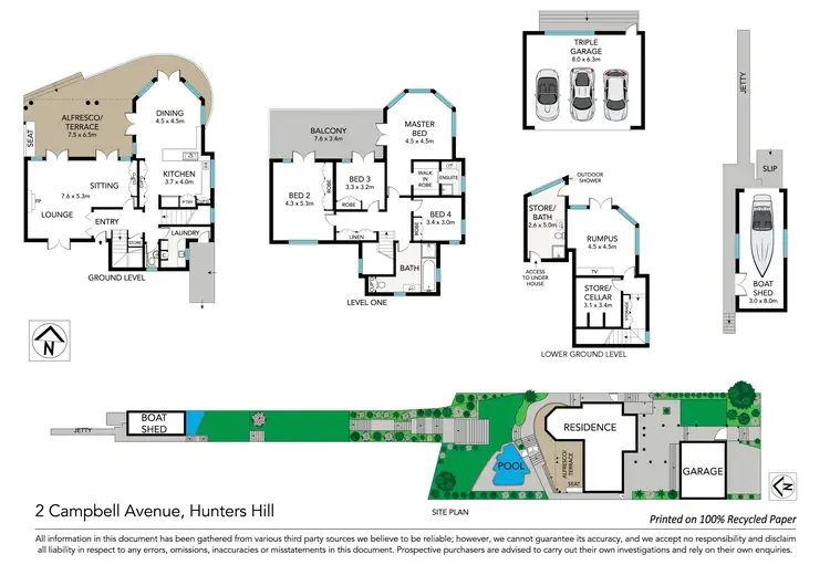 Floorplan of Homely house listing, 2 Campbell Street, Hunters Hill NSW 2110