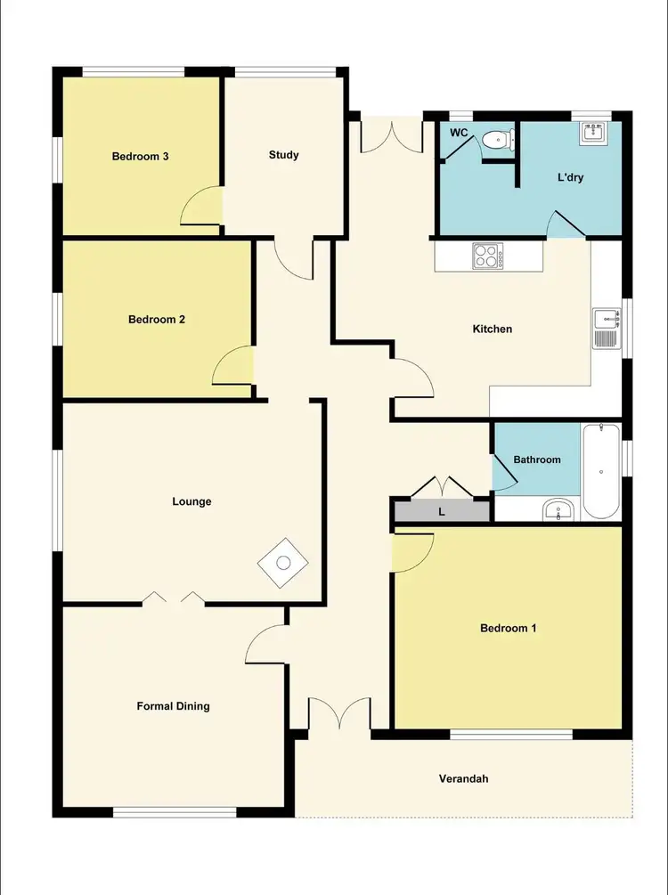 Floorplan of Homely house listing, 107 Queens Avenue, Maryborough VIC 3465