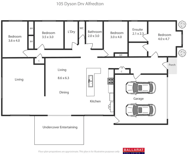 Floorplan of Homely house listing, 105 Dyson Drive, Alfredton VIC 3350