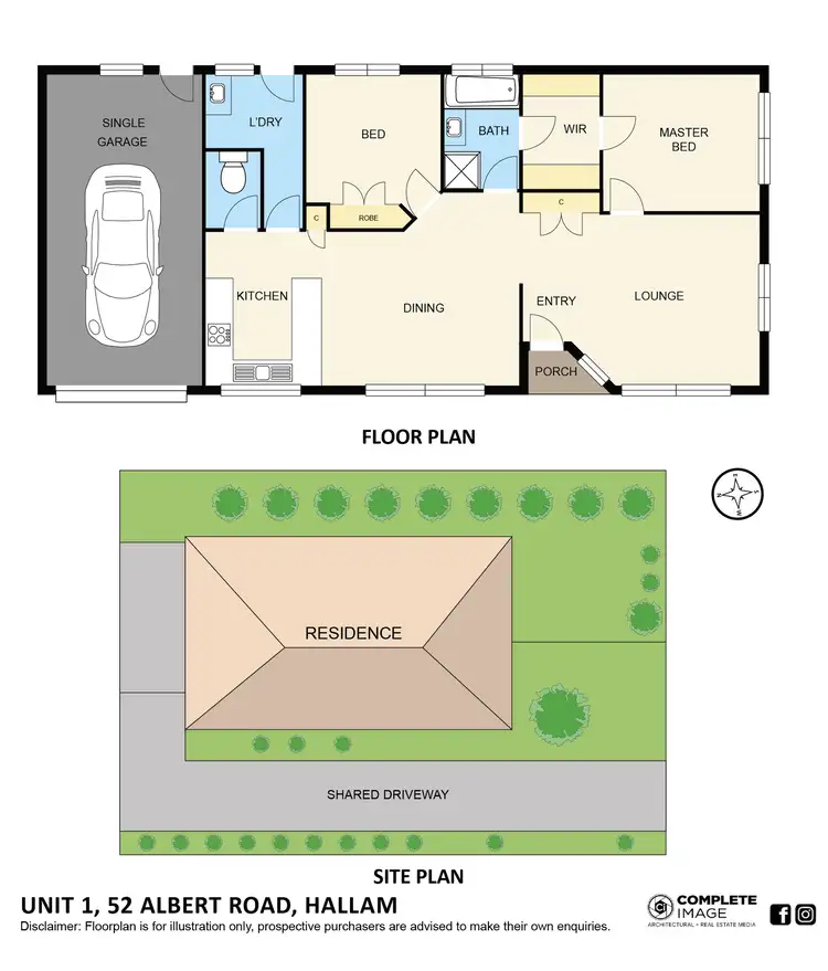 Floorplan of Homely unit listing, 1/52 Albert Road, Hallam VIC 3803