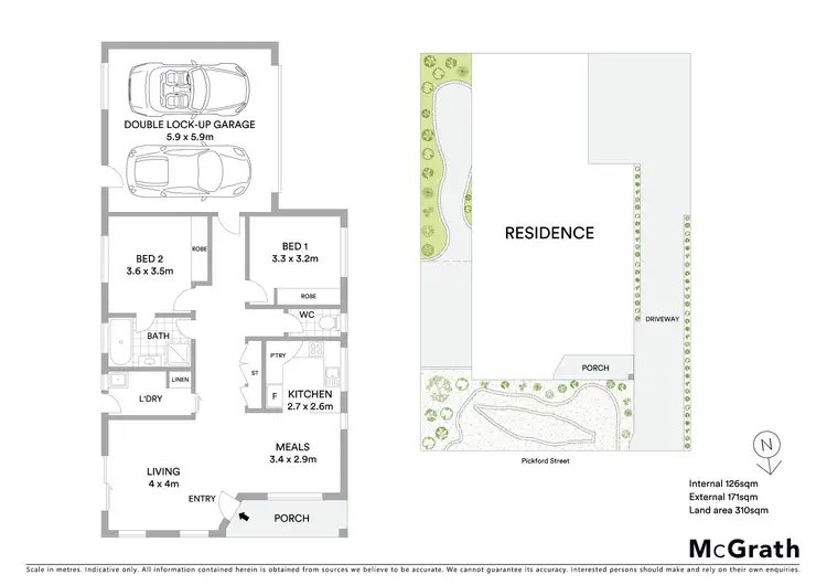 Floorplan of Homely unit listing, 1/1 Pickford Street, Wendouree VIC 3355