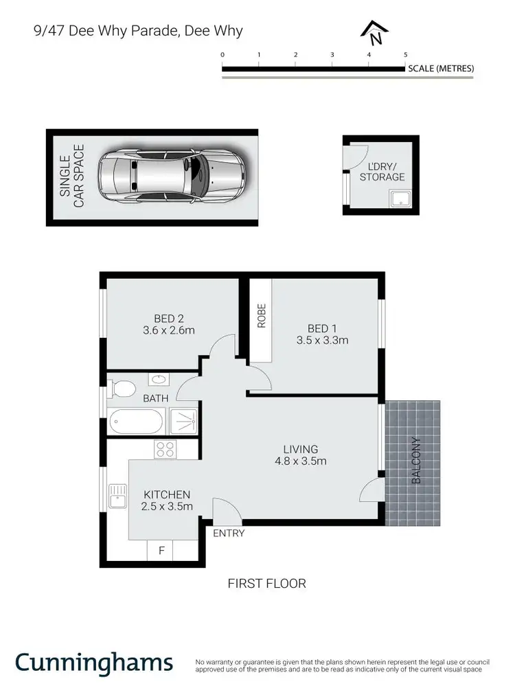 Floorplan of Homely unit listing, 9/47 Dee Why Parade, Dee Why NSW 2099