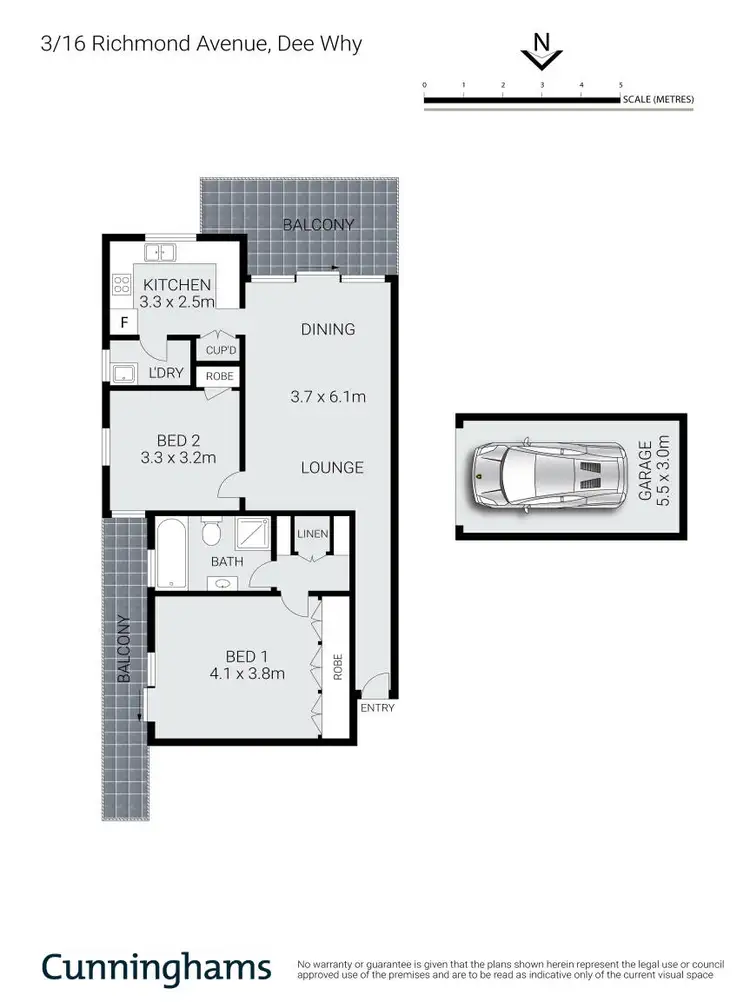 Floorplan of Homely unit listing, 3/16 Richmond Avenue, Dee Why NSW 2099