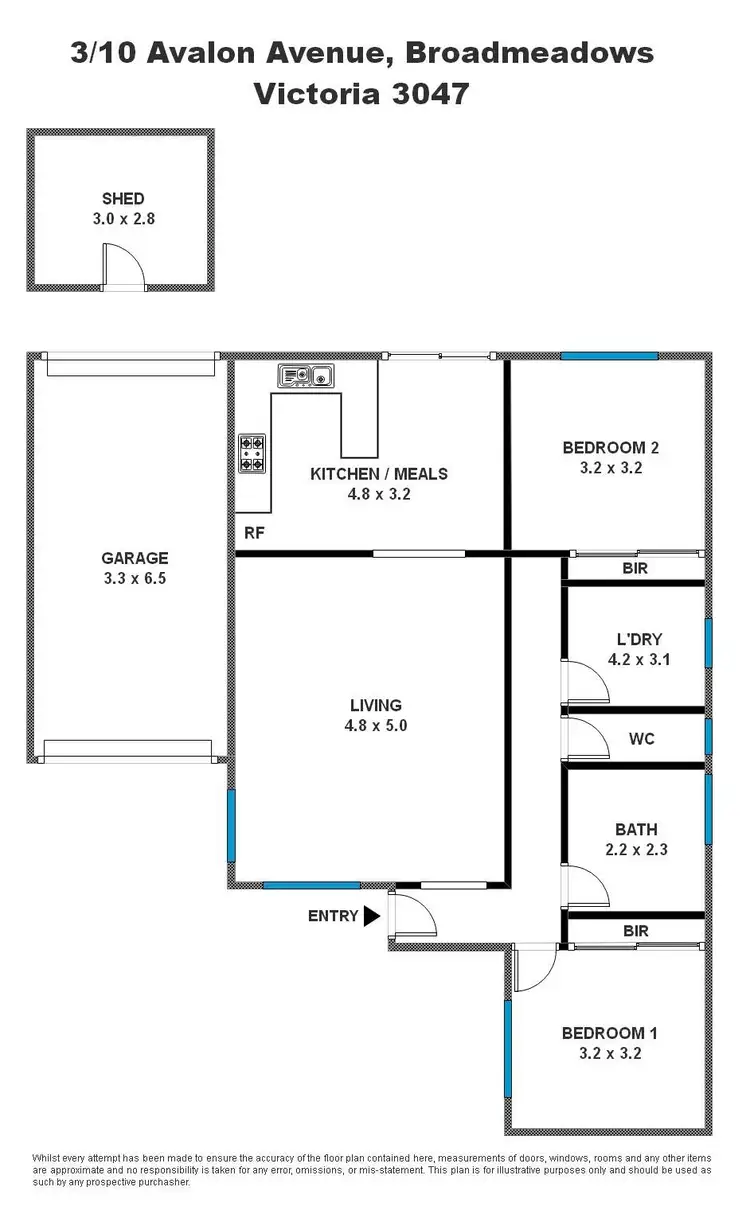Floorplan of Homely villa listing, 3/10 Avalon Avenue, Broadmeadows VIC 3047