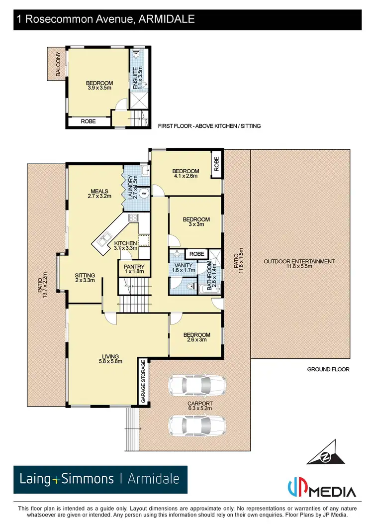 Floorplan of Homely house listing, 1 Rosecommon Avenue, Armidale NSW 2350