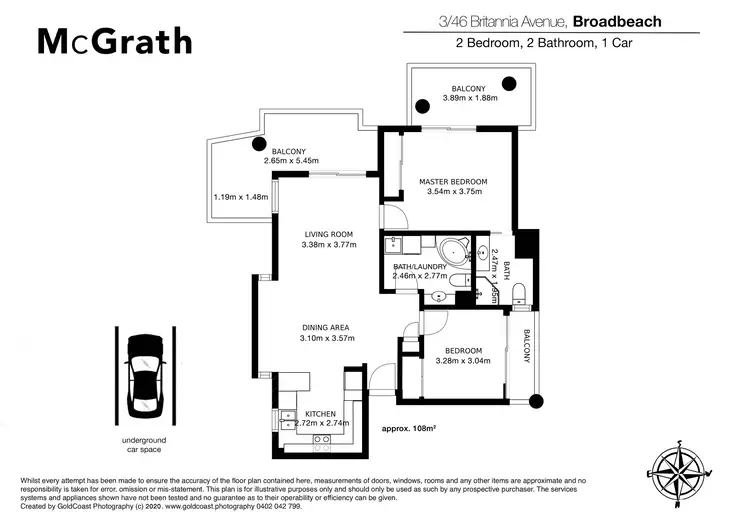 Floorplan of Homely apartment listing, 3/46 Britannia Avenue, Broadbeach QLD 4218