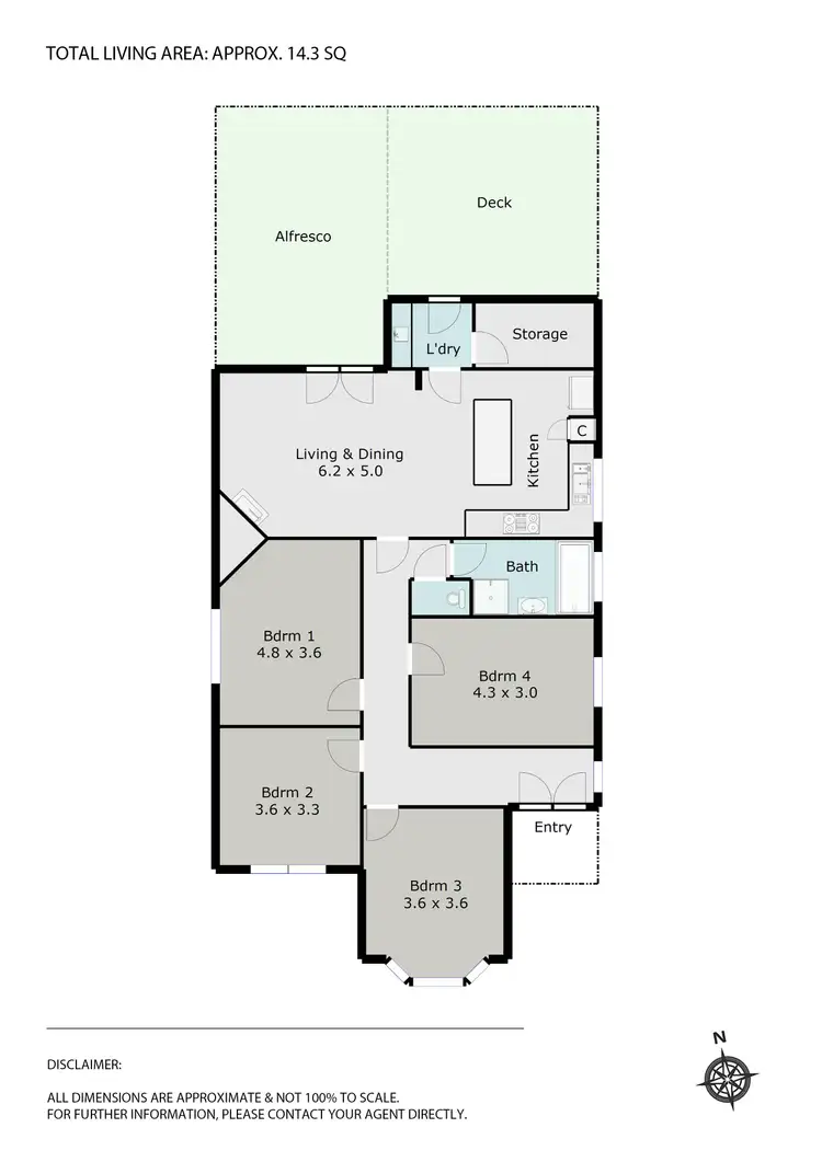 Floorplan of Homely house listing, 14 Sykes Avenue, Mount Pleasant VIC 3350