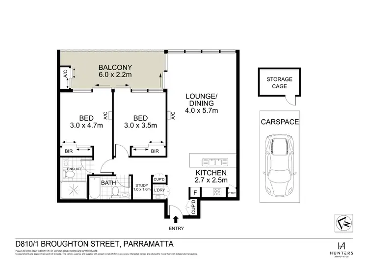 Floorplan of Homely apartment listing, 810/1 Broughton Street, Parramatta NSW 2150