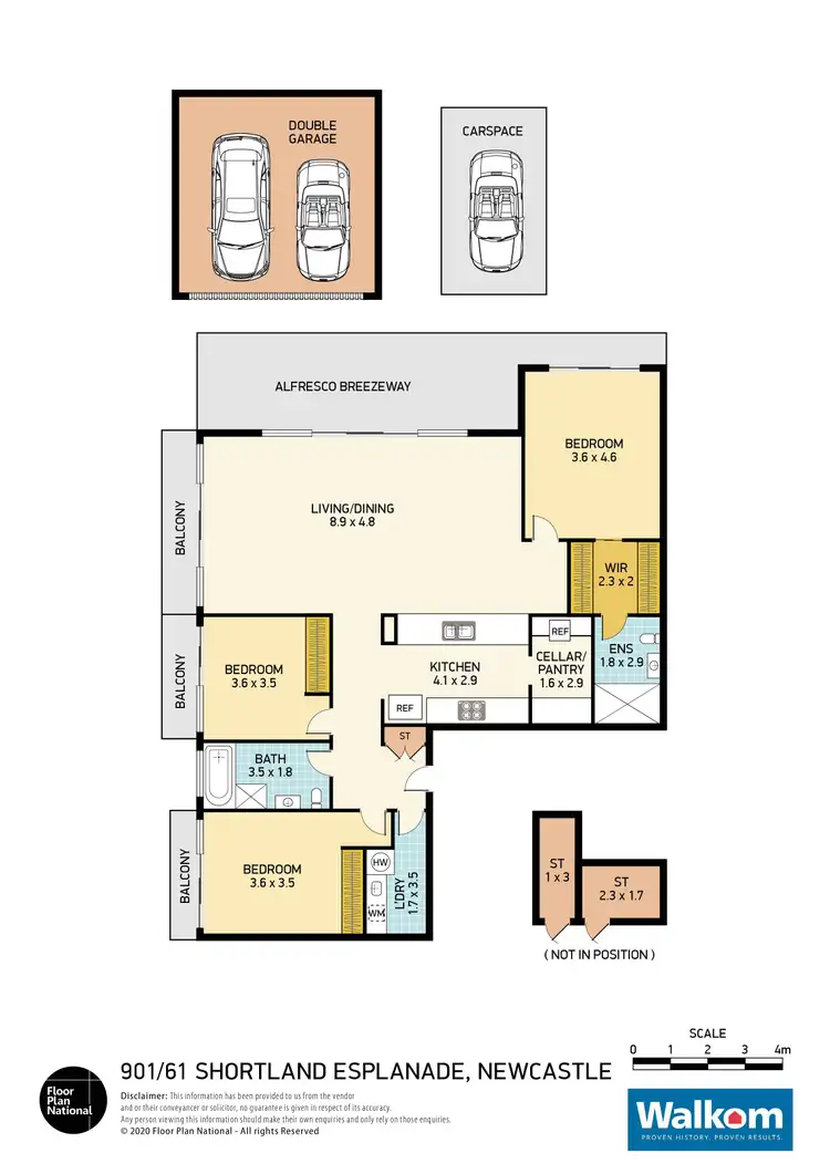 Floorplan of Homely apartment listing, 901/61 Shortland Esplanade, Newcastle NSW 2300