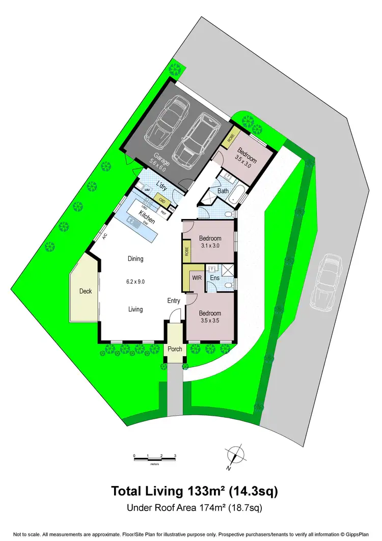 Floorplan of Homely unit listing, 1/11 Vivian Court, Drouin VIC 3818