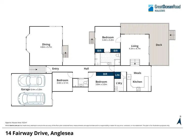 Floorplan of Homely house listing, 14 Fairway Drive, Anglesea VIC 3230
