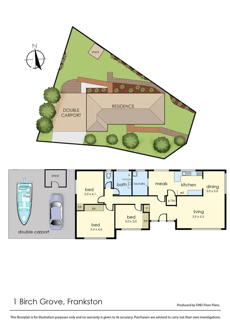 Floorplan of Homely house listing, 1 Birch Grove, Frankston VIC 3199
