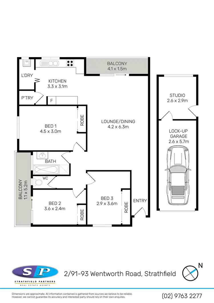 Floorplan of Homely apartment listing, 2/91-93 Wentworth Road, Strathfield NSW 2135
