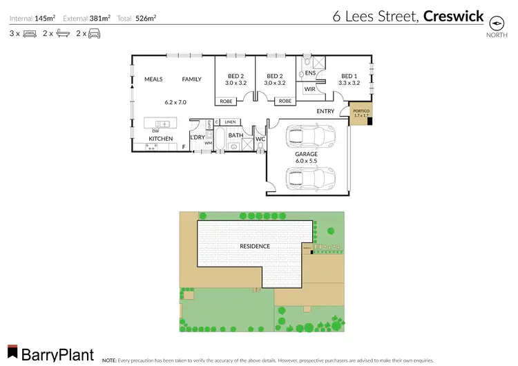 Floorplan of Homely house listing, 6 Lees Street, Creswick VIC 3363