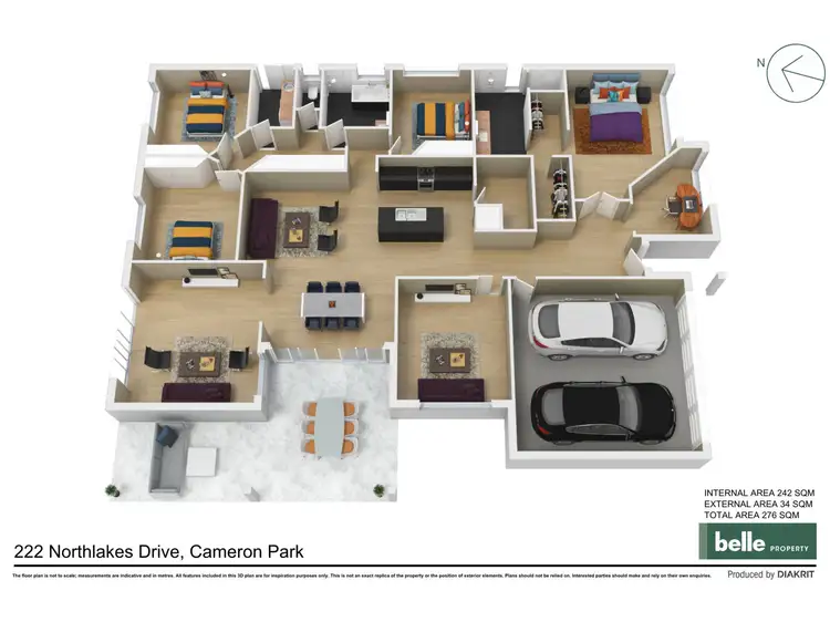 Floorplan of Homely house listing, 222 Northlakes Drive, Cameron Park NSW 2285