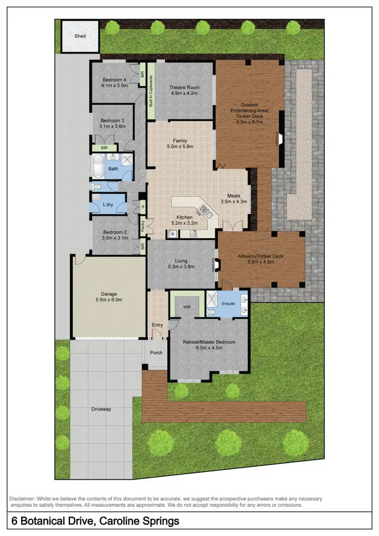 Floorplan of Homely house listing, 6 Botanical Drive, Caroline Springs VIC 3023