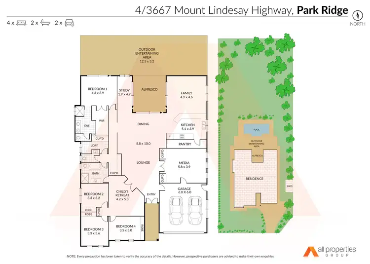 Floorplan of Homely house listing, 4/3667 Mount Lindesay Highway, Park Ridge QLD 4125