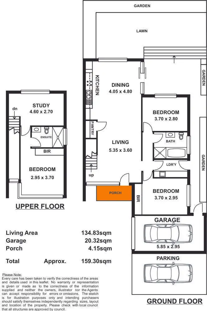 Floorplan of Homely townhouse listing, 3/23 Rowland Road, Magill SA 5072