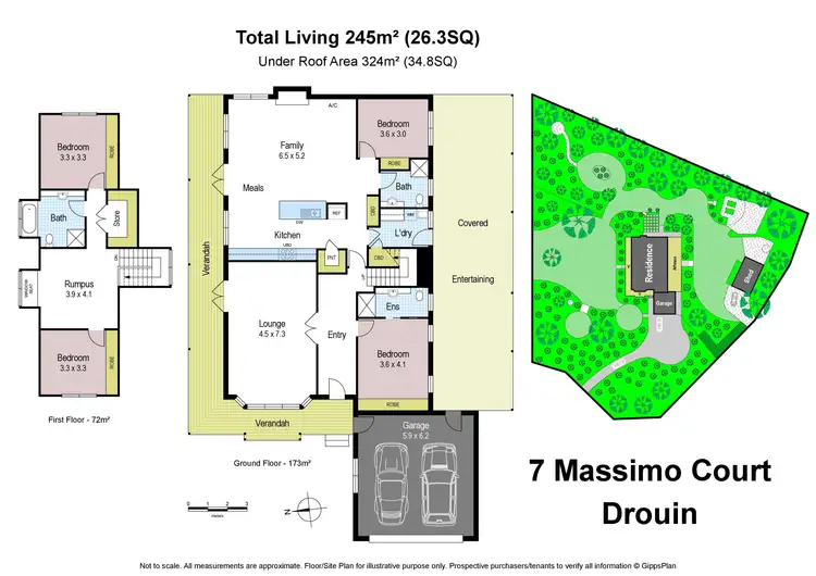 Floorplan of Homely house listing, 7 Massimo Court, Drouin VIC 3818