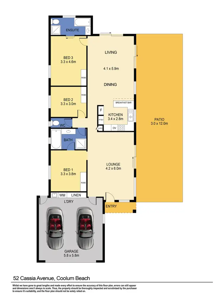 Floorplan of Homely house listing, 52 Cassia Avenue, Coolum Beach QLD 4573