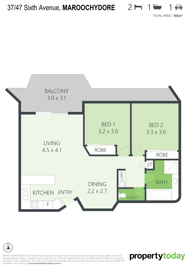 Floorplan of Homely unit listing, 37/47 Sixth Avenue, Maroochydore QLD 4558