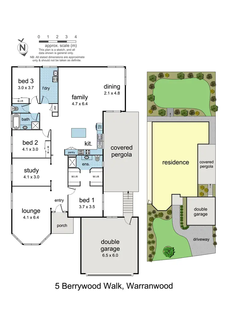 Floorplan of Homely house listing, 5 Berrywood Walk, Warranwood VIC 3134