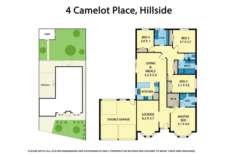 Floorplan of Homely house listing, 4 Camelot Place, Hillside VIC 3037