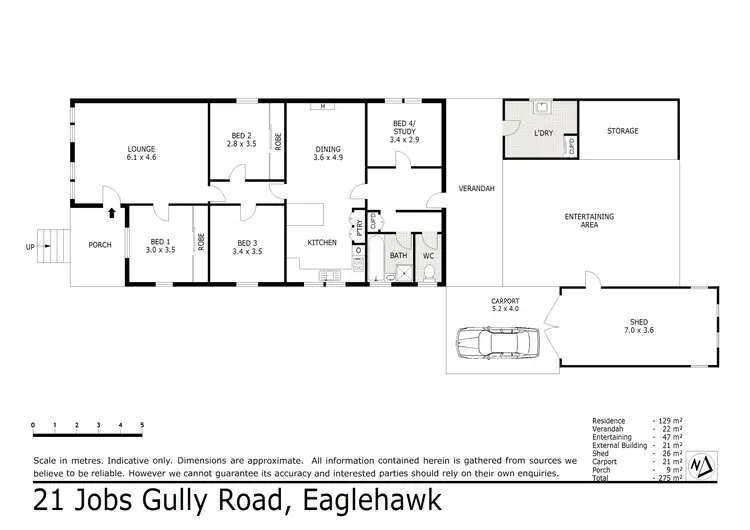 Floorplan of Homely house listing, 21 Jobs Gully Road, Eaglehawk VIC 3556