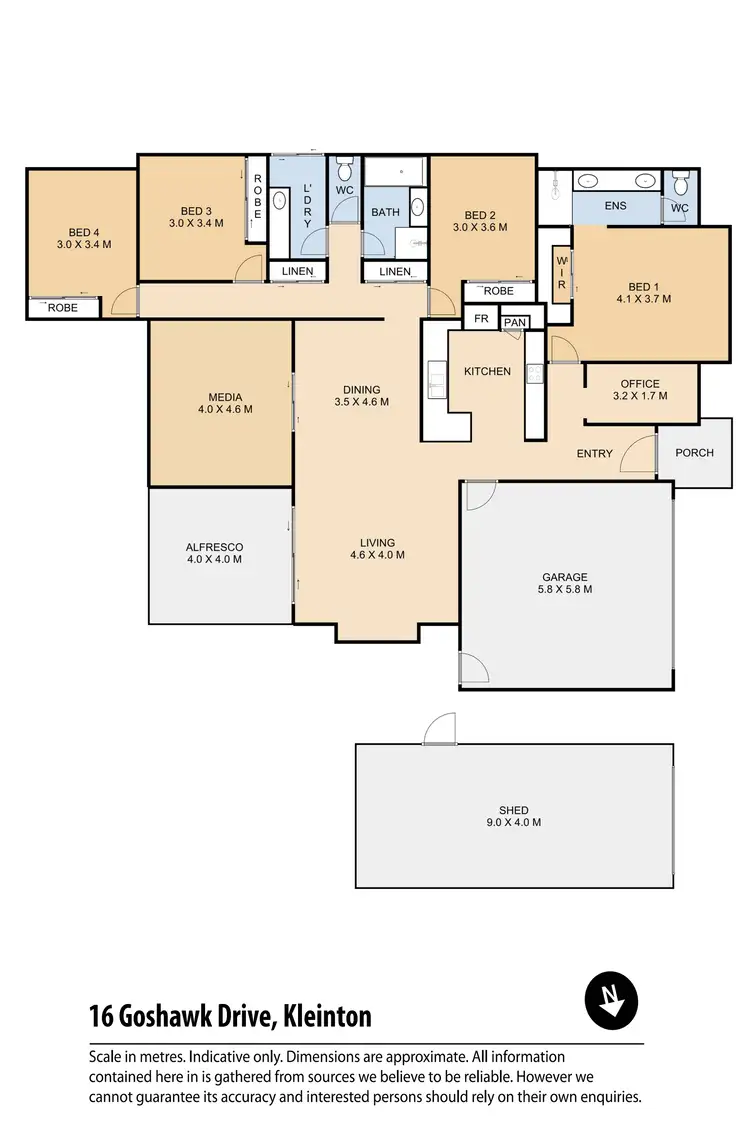 Floorplan of Homely house listing, 16 Goshawk Drive, Kleinton QLD 4352