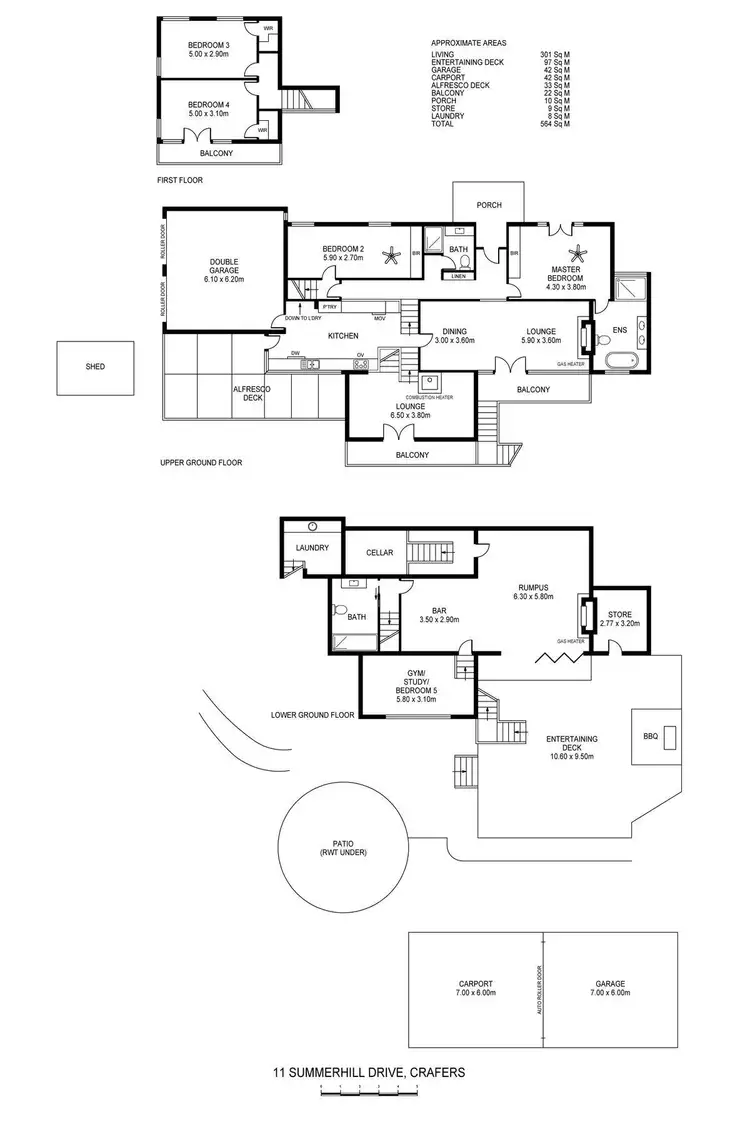 Floorplan of Homely house listing, 11 Summer Hill Drive, Crafers SA 5152