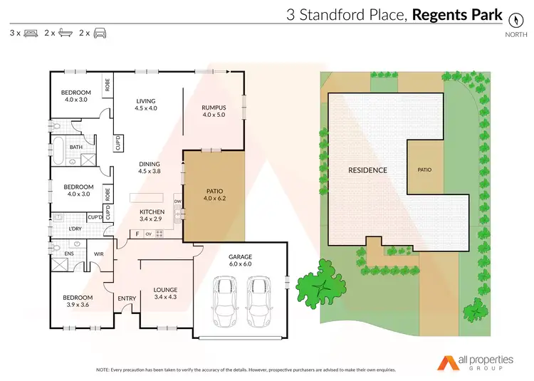 Floorplan of Homely house listing, 3 Standford Place, Regents Park QLD 4118