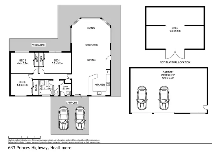 Floorplan of Homely house listing, 633 Princes Highway, Heathmere VIC 3305