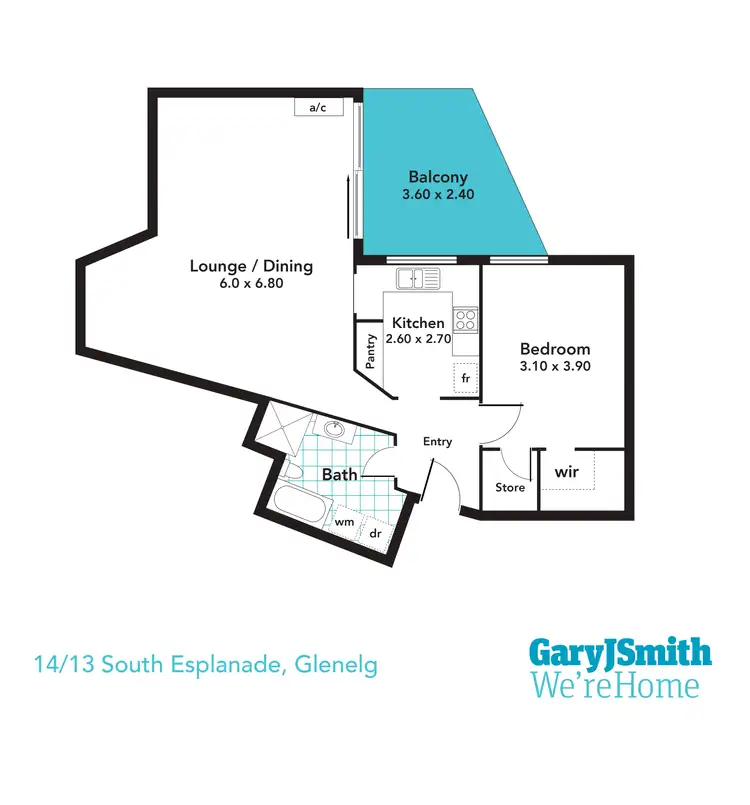 Floorplan of Homely unit listing, 14/13 South Esplanade, Glenelg SA 5045