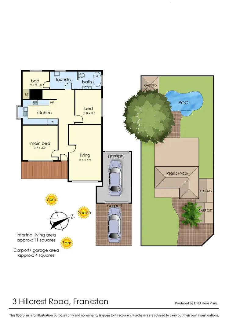 Floorplan of Homely house listing, 3 Hillcrest Road, Frankston VIC 3199