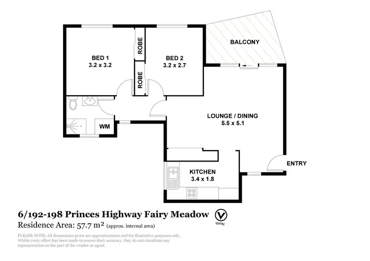 Floorplan of Homely unit listing, 6/192-198 Princes Highway, Fairy Meadow NSW 2519