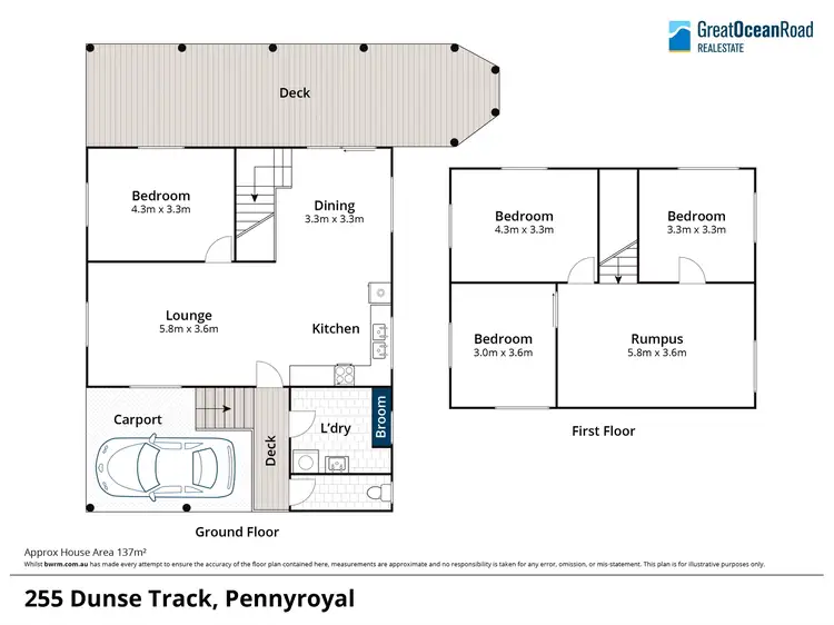 Floorplan of Homely house listing, 255 Dunse Track, Pennyroyal VIC 3235