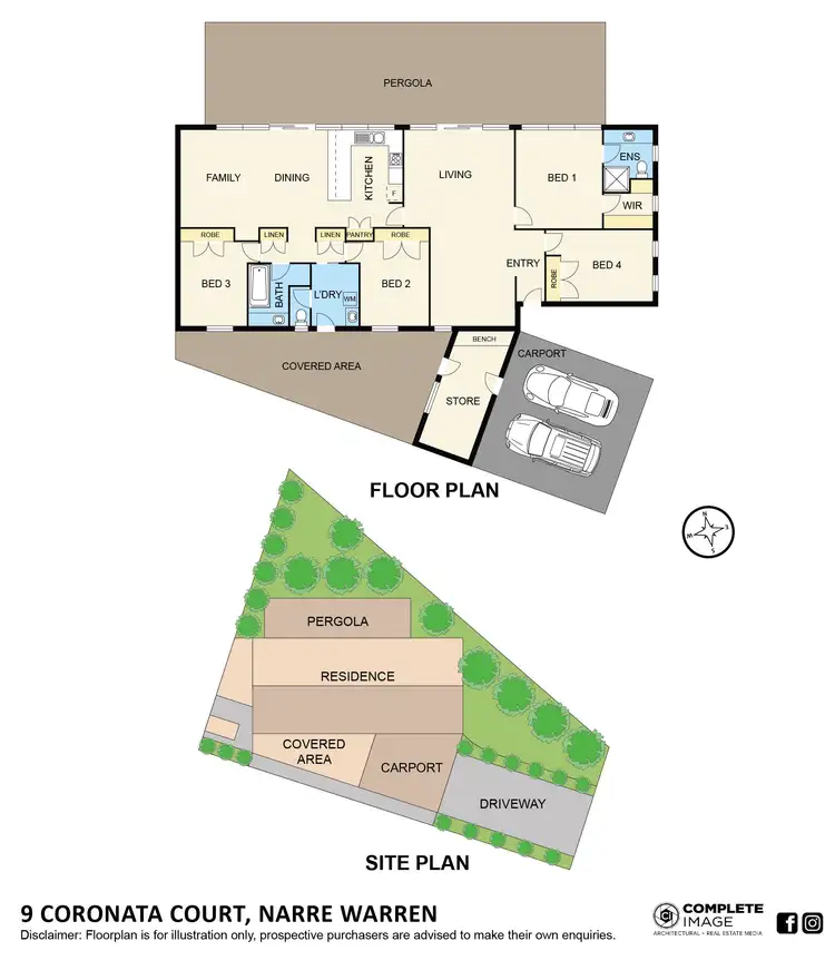 Floorplan of Homely house listing, 9 Coronata Court, Narre Warren VIC 3805