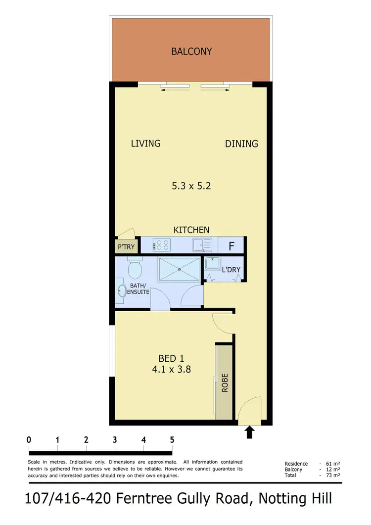 Floorplan of Homely unit listing, 107/416-420 Ferntree Gully Road, Notting Hill VIC 3168