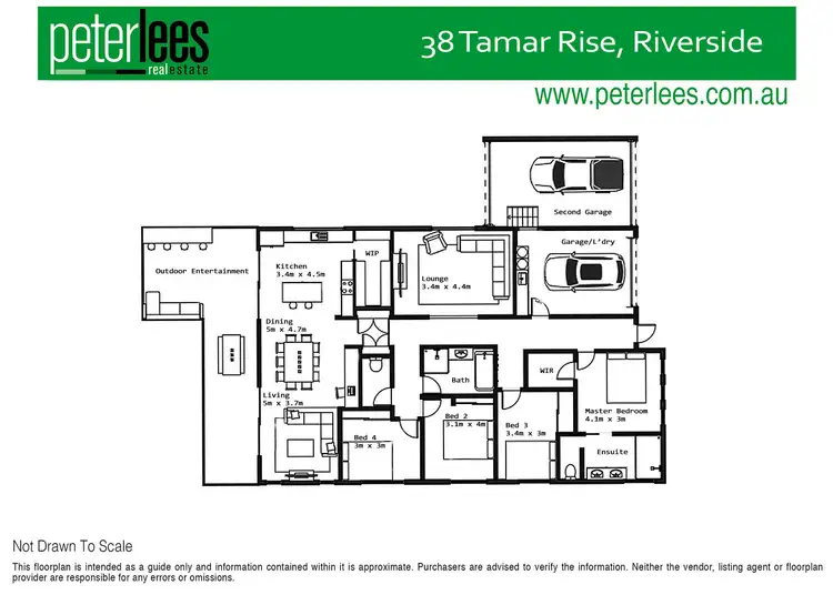 Floorplan of Homely house listing, 38 Tamar Rise, Riverside TAS 7250