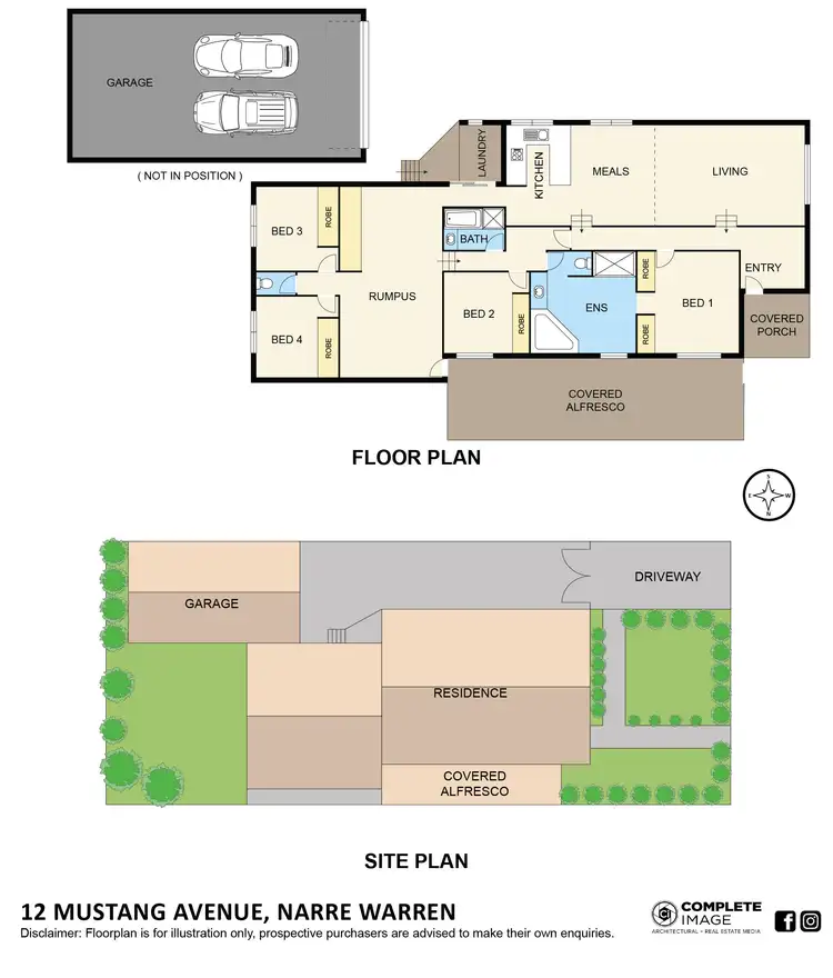 Floorplan of Homely house listing, 12 Mustang Avenue, Narre Warren VIC 3805