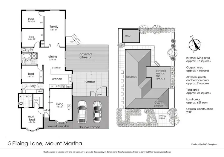 Floorplan of Homely house listing, 5 Piping Lane, Mount Martha VIC 3934